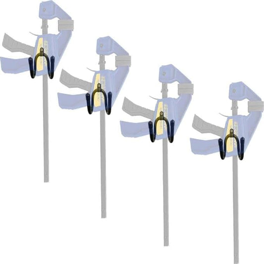 4 Pack Bar Clamp Wall Hanger Wall Storage Clip Bar Clamp Wall Rack Wall Mount Storage Utility Hooks, for Bar Clamp and other woodworking tools, Hang Heavy Tools for Up to 20lbs - No Bar Clamps