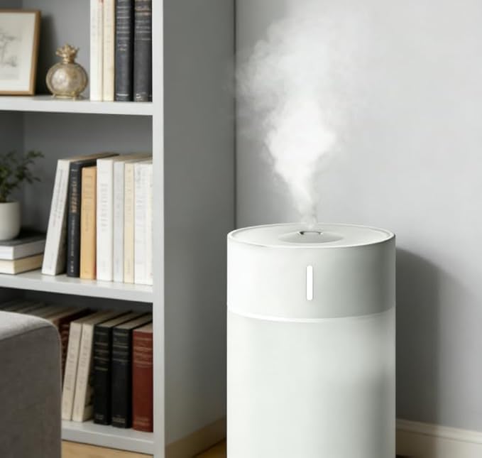 Desktop Humidifier with Cool Mist, Compact Design, White