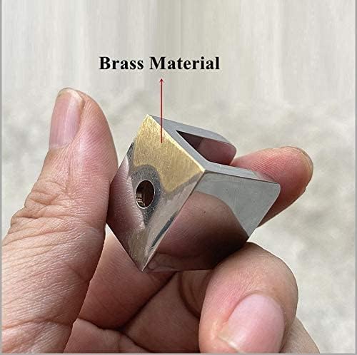 LukLoy Glass Shelf Clamp, Brass No-drill-on-glass Fixed Glass Clip Holder Bracket Support Glass Shelf U-Clamp (10, For 6~10mm glass)