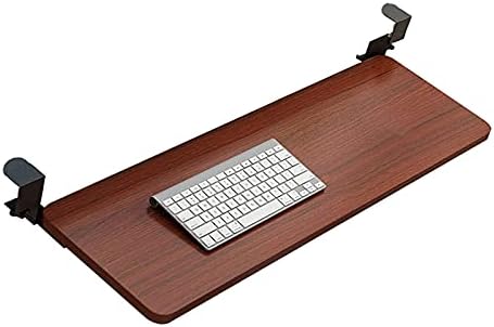Table Standing Workstation Food Tray Table Rolling Table with Adjustable Height,Keyboard Shelf Keyboard Tray Under Desk, for Place Keyboard Mouses, Made of Wooden and Sturdy Slide Rail Devic
