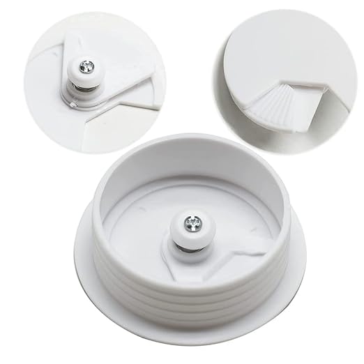 TuTuYa White Desk Grommet 2-3/8 Inch, Desk Cable Grommet 60mm Desk Cable Hole Cover with Hole Saw, Cable Pass Through, Ideal Solution for Office and Home Table Cable