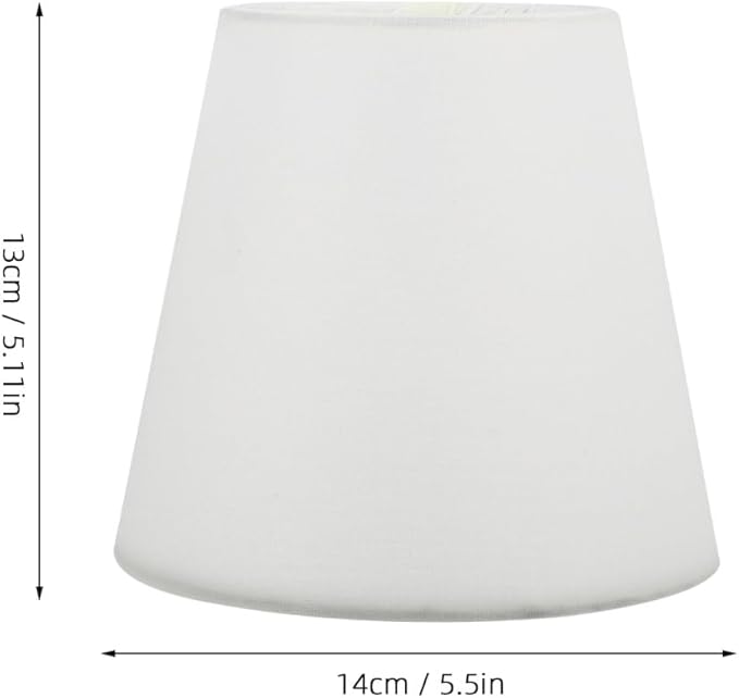 Kichvoe Cloth Lampshade Accessories 5.51X5.51X5.11In Small White Lamp Shade for Table Floor Pendant Lighting Decorative Cover