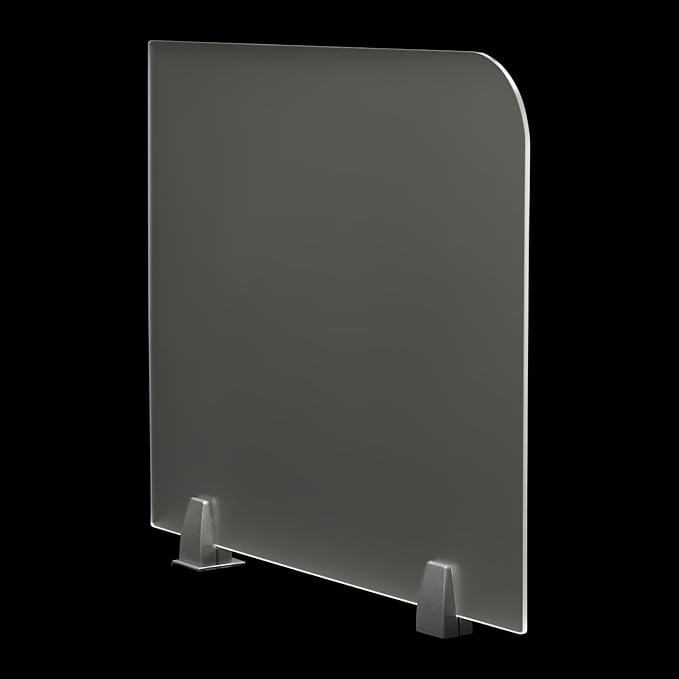 Desk Divider,2 PCS Desk Privacy Panel and Privacy Shields Frosted Acrylic Clamp-on Desk Partition for Office,School,Reception,23” W x 18”H (23 x 18 in)