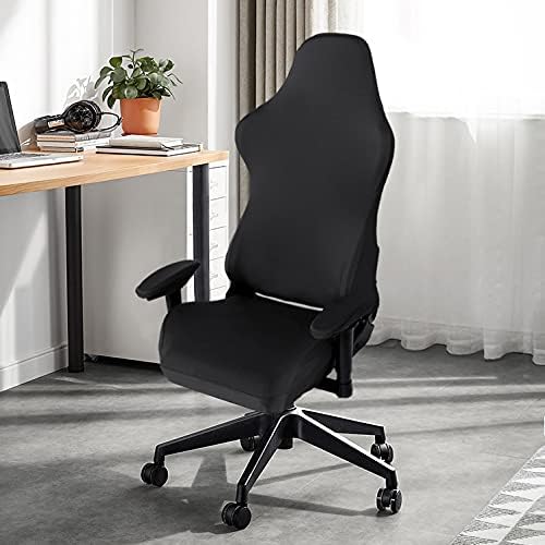 SARAFLORA Gaming Chair Covers Stretch Washable Computer Chairs Slipcovers for Armchair, Swivel Chair, Computer boss Chairs (Black, X-Large)
