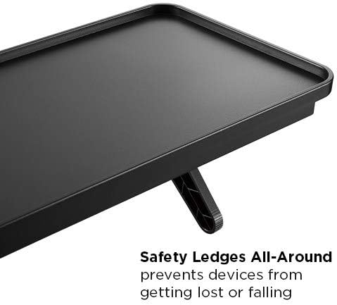 Mount Plus APM-09-02-2X Top Shelf TV Mounting Bracket 12-inch Wide Platform | Holds Speaker, Streaming Device, Game Console, and More (2 Pack Black Protective Ledges)