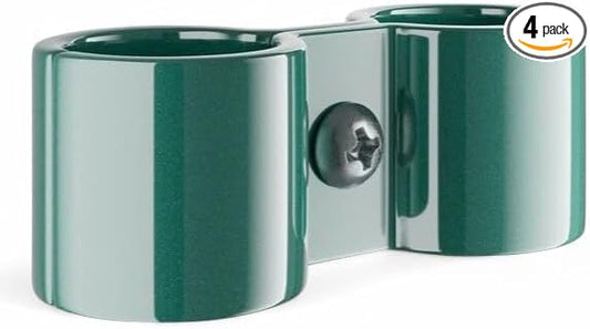 4 Pack! Green Post Clamp – Durable, Secure Connection for Wire Shelving Units, Easy to Install, Space-Saving Solution, Heavy-Duty Support Pack
