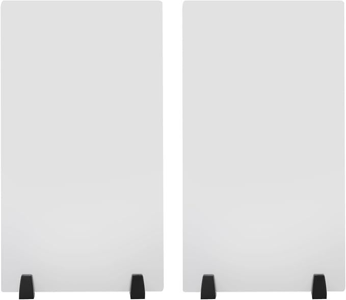 2-Piece Desk Dividers, 30" x 18" Desk Privacy Panels, Frosted Acrylic Office Partitions, Table Divider with Clamps, Privacy Dividers for Schools Office Call Centers Workstation