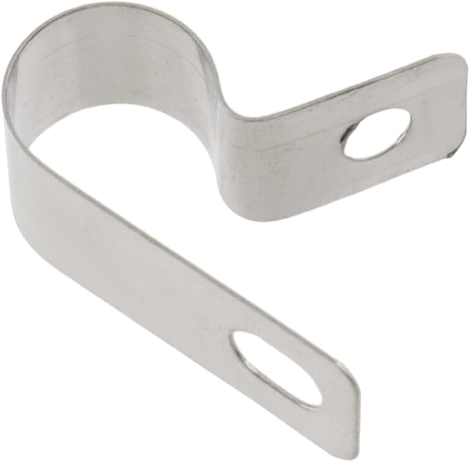 Antrader R-Type Cable Clips,10mm/0.39" Cable Clamps with Screws,304 Stainless Steel,100Pcs