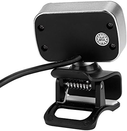 Webcam with Microphone, 640 x 480/0.3Mp USB Camera with Clamp Mount Support 360° Rotation and 30° Vertical Adjustment Suitable for Desktop PC Laptop