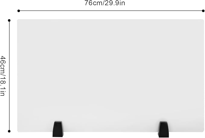 2 Pack Desk Privacy Panels,Modern Dual Frosted Plexiglass 30 x 18 inch Clamp-on Desk Privacy Panels,Acrylic Cubicle Desk Dividers,Office Partitions (30 in x18 in)