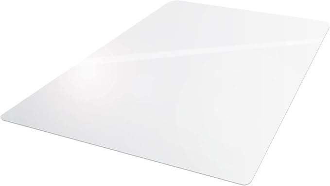 Floortex Polycarbonate Chair Mat 47" x 35" for Low/Medium Pile Carpets, Clear