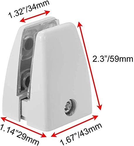20 PCS Office Desk Partition Support Bracket,Desk Divider Clamp Brackets Shelf Clip Clamp Holder Screen Clip Holders,Desk Privacy Screen Clips Clamps Sneeze Guard Bracket Support 0-1/2" Panel