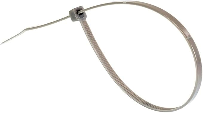 GTSE 8 Inch Silver/Gray Zip Ties, 10,000 Bulk Pack, 18lb Strength, UV Resistant Small Nylon Grey Cable Ties, Self-Locking 8" Tie Wraps