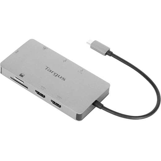 Targus USB-C Dual HDMI 4K Docking Station with 100W PD Pass-Thru - Expand Your HDMI, USB, and Ethernet Connections On-The-Go (DOCK423TT)