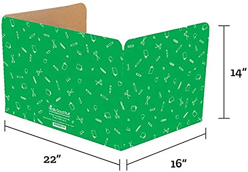 Really Good Stuff Large Privacy Shield, 3 Group Colors, Set of 12, Red, Green & Blue - Divider Boards for Student Desks, Testing Folders, Cardboard Panels, Classroom Essentials