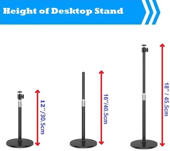 Magnetic Webcam Light with Stand,10 Inch Ring Light with Adjustable Desktop Mount Holder Compatible with Logitech C920 StreamCam C922 C930e C925e C615 Brio 501 301 101 4K C270 C310 webcams