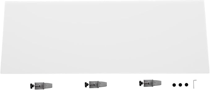Desk Divider, 60" x 22" Desk Privacy Panel, Frosted Acrylic Office Partition, Table Divider with Clamps, Privacy Divider for Schools Office Call Centers Workstation