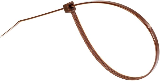 GTSE 4 Inch Brown Zip Ties, 5,000 Bulk Pack, 18lb Strength, UV Resistant Small Nylon Cable Ties, Self-Locking 4" Tie Wraps