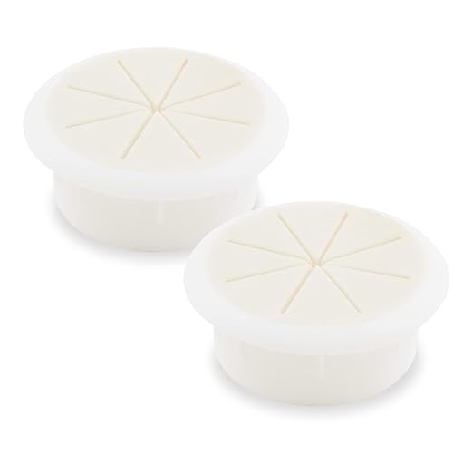 2pcs 2 Inch Cable Grommet, Flexible Desk Grommet, Cable Cord Hole Plug Wire Hole Cover for Desk, Table, Wire Pass Through (White)