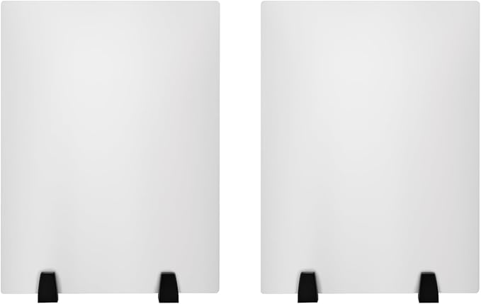 Desk Divider,2 PCS Desk Privacy Panel and Privacy Shields Frosted Acrylic Clamp-on Desk Partition for Office,School,Reception,24” W x 18”H