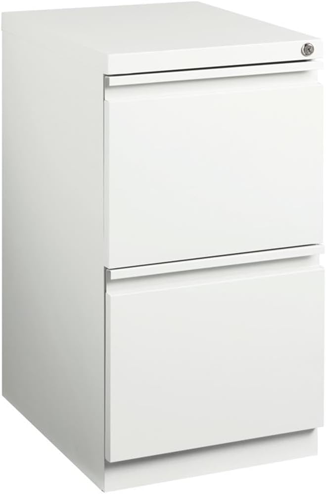 Hirsh Industries 20" Deep 2 Drawer Mobile File Cabinet File in White