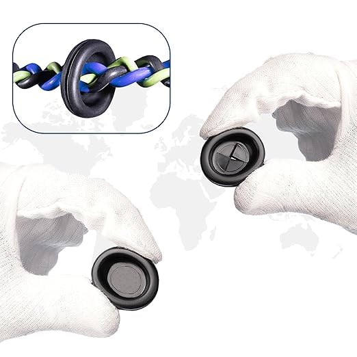 Rubber Grommets for Wiring-205pcs Assorted Firewall Hole Plugs in 7 Sizes M25.4, M22.23, M19.05, M15.88, M12.07, M7.14, M9.53-Waterproof Rubber Grommet Kit Wire Grommet Perfect for Sealing Auto Panel