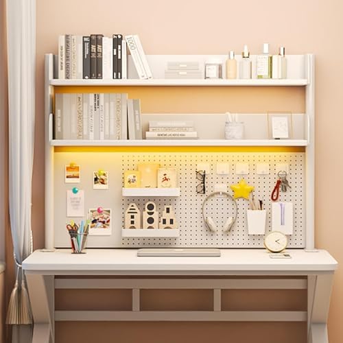 Desk Organizer Shelf, Clamp-On Workstation for Pegboards, Space Saving Storage Solution