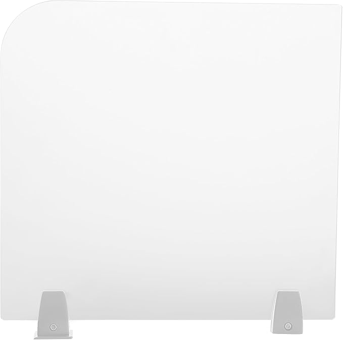 Desk Divider, 17" x 18" Desk Privacy Panel, Frosted Acrylic Office Partition, Table Divider with Clamps, Privacy Divider for Schools Office Call Centers Workstation