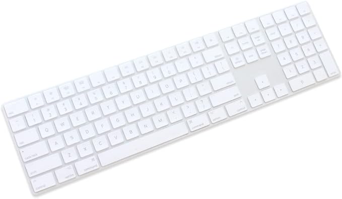 Silicone Keyboard Cover Skin for Apple Magic Keyboard with Numeric Keypad MQ052LL/A (A1843) US Layout Ultra Thin Protector Skin Accessories Transparent