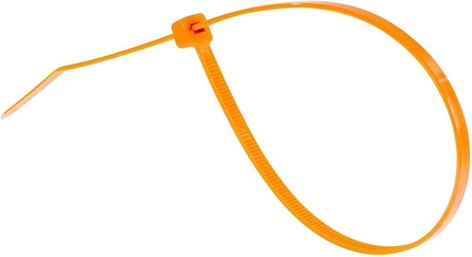 GTSE 4 Inch Orange Zip Ties, 10,000 Bulk Pack, 18lb Strength, UV Resistant Small Nylon Cable Ties, Self-Locking 4" Tie Wraps