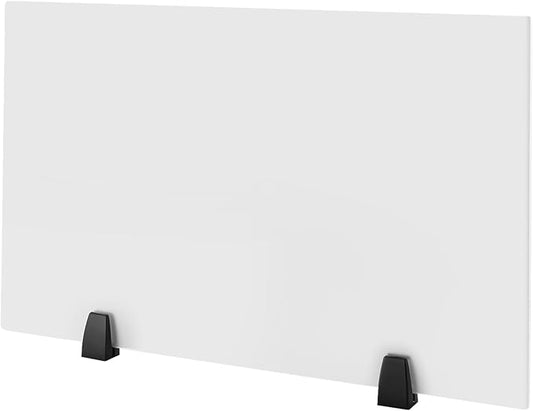 2 Pack Desk Privacy Panels,Modern Dual Frosted Plexiglass 30 x 18 inch Clamp-on Desk Privacy Panels,Acrylic Cubicle Desk Dividers,Office Partitions (30 in x18 in)