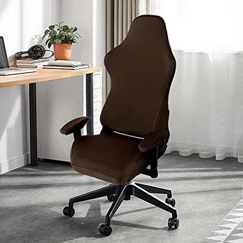 SARAFLORA Gaming Chair Covers Stretch Washable Computer Chairs Slipcovers for Armchair, Swivel Chair, Computer boss Chairs (Brown, X-Large)