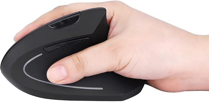 2.4GHz Wireless Vertical Ergonomic Mouse and Keyboard Combo Ultra-Thin Portable Size for PC Desktop Computer Laptop Mac Tablet