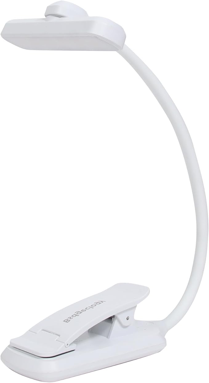 24 Led Rechargeable Book Light For Reading In Bed-Eye Caring 3 Color Temperatures,80 Hrs Runtime Lightweight Clip-On Lamp, Perfect For Kids, Book Lovers, And Student Gifts (White, Rotating)