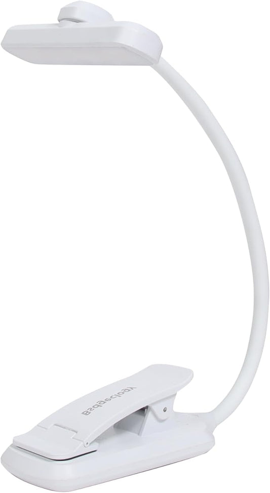 24 Led Rechargeable Book Light For Reading In Bed-Eye Caring 3 Color Temperatures,80 Hrs Runtime Lightweight Clip-On Lamp, Perfect For Kids, Book Lovers, And Student Gifts (White, Rotating)