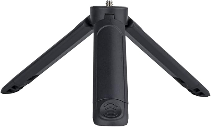 Mini Tripod for DJI Pocket3/4 2-in-1 Desktop Stand & Grip Handle - Ultra Portable Geared Heads Tripod for DSLR Webcam Phone 1/4” Mount 2oz Lightweight