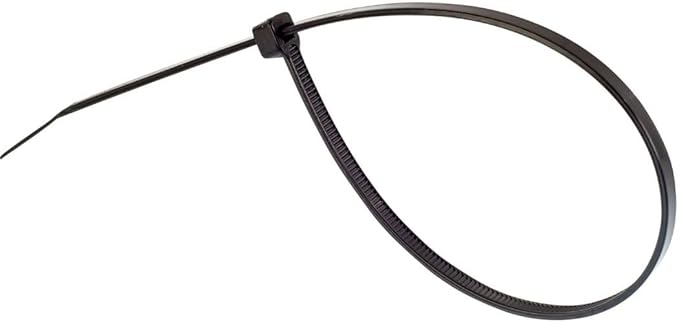 GTSE 12 Inch Black Zip Ties, 100 Pack, 50lb Strength, UV Resistant Long Nylon Cable Ties, Self-Locking 12" Tie Wraps