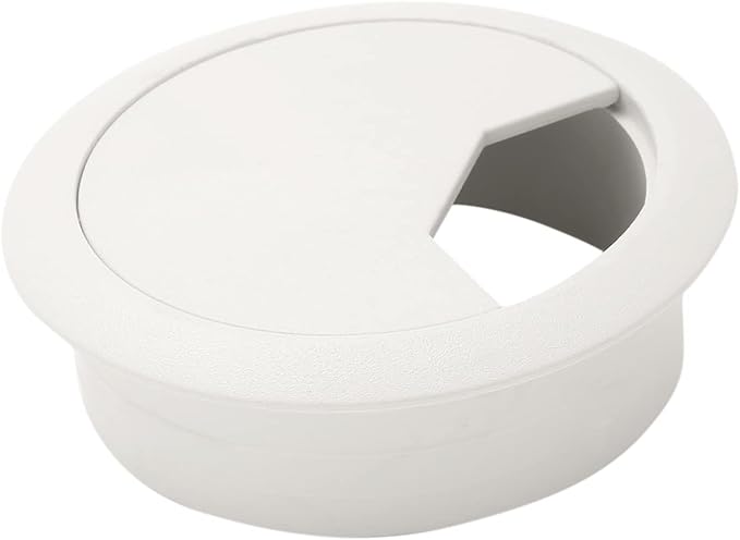 Biaungdo 5 Pcs 2 Inch Desk Grommet, Wire Cable Cord Hole Cover Grommet Cable Cord Organizer for Home, Office, White