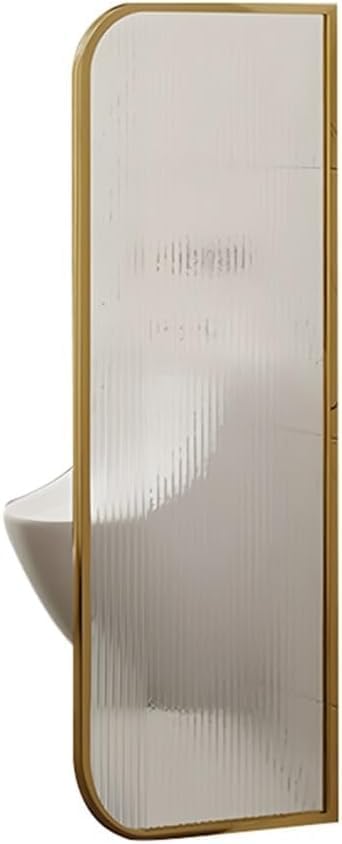 Desk Divider Urinal Partition Wall Divider，Translucent Glass Panels Bathroom Partition，Wall-Mounted Screen Toilet Partition Public Toilet Protection Divider(Gold,40x120 cm)