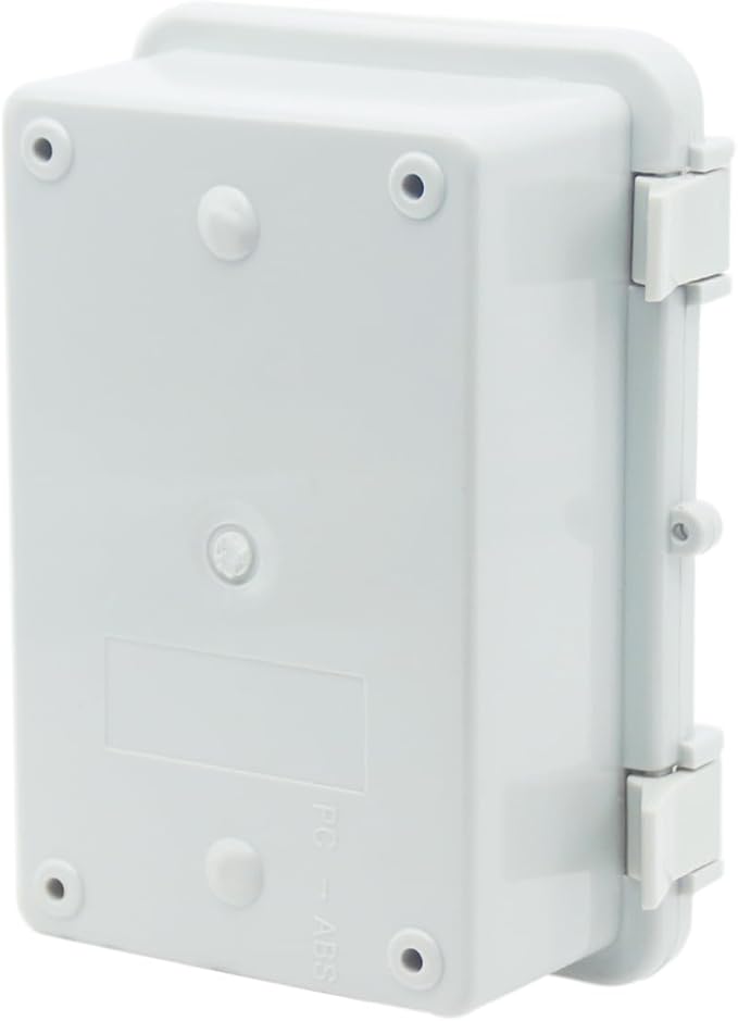 Junction Box, Hinged Clear Cover IP67 Waterproof ABS Project Box with 2 NPT 1/2" Cable Gland, Electrical Box Enclosure with Mounting Plate & Wall Bracket 5.9 x 3.9 x 2.8inch(150x100x70mm)