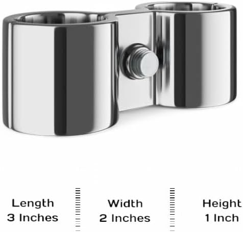 16 Pack! Chrome Post Clamp – Durable, Secure Connection for Wire Shelving Units, Easy to Install, Space-Saving Solution, Heavy-Duty Support Pack