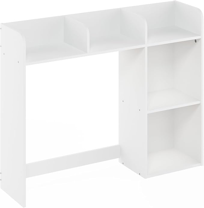 Furinno Classic Desk Shelf, 5-Shelf Desktop Hutch, Book Shelf, 3-Tier Desk Organzier, for Office Supplies, Office Desk Accessories, for Home Office, College, Dorm, Espresso