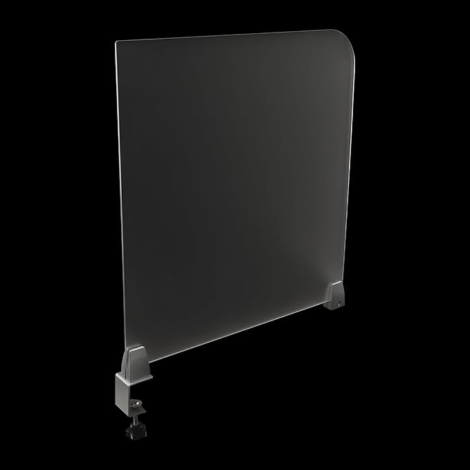 Desk Divider,2 PCS Desk Privacy Panel and Privacy Shields Frosted Acrylic Clamp-on Desk Partition for Office,School,Reception,23" x 22"