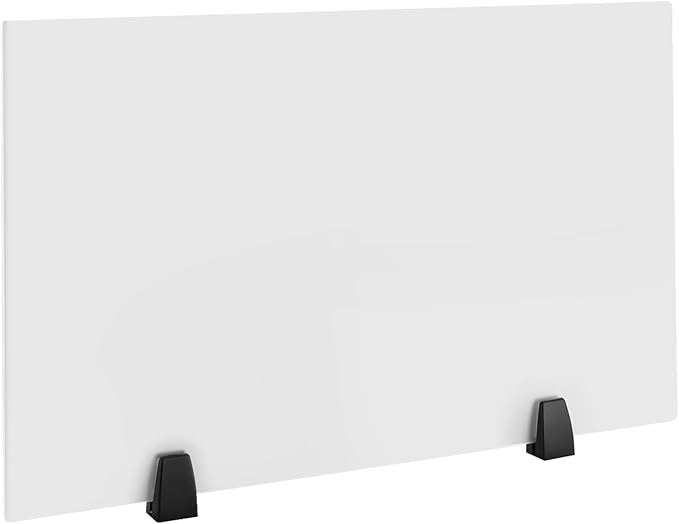 Desk Divider,2 PCS Desk Privacy Panel and Privacy Shields Frosted Acrylic Clamp-on Desk Partition for Office,School,Reception,30" x 18"