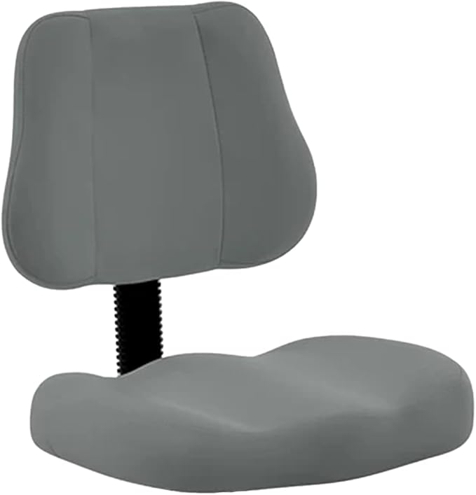 Criss Cross Legged Meditaion Chair,Exquisite Home Office Furniture,Ergonomic Kneeling with Lumbar Support and Adjustable Height Stool,for ADHD Adults,Teddy Fabric (Dark, Teddy Fabric)