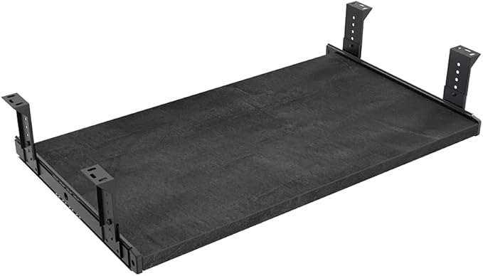 FRMSAET Furniture Accessories Office Product Suits Hardware 20/24/30 inches Keyboard Drawer Tray Wood Holder Under Desk Adjustable Height Platform(24 inches, Black Rock)