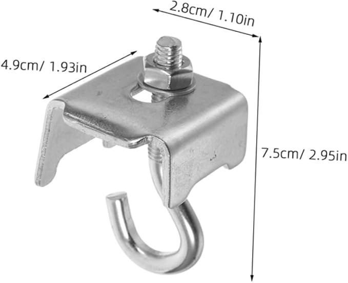 Angoily 6pcs Heavy Duty Clamp Hooks for Floating Shelves Hardware Metal Support Brackets for Efficient Warehouse Organization and Strong Loadbearing Stability