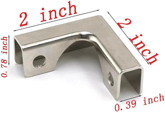 Glass Fixing Clips - 6-9mm Reinforced Clips [2 pcs] - Silver - Modern Style - Shelf Brackets