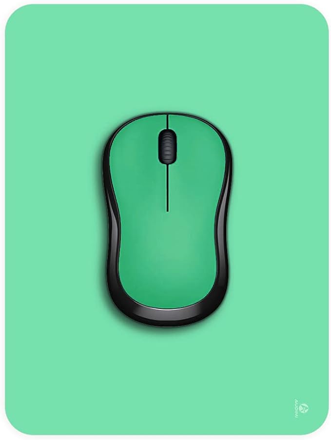 Audimi Small Mouse Pad 6 x 8 Inch, Mini Mouse Pad Thick for Laptop Wireless Mouse Home Office Travel, Portable & Washable (Green)