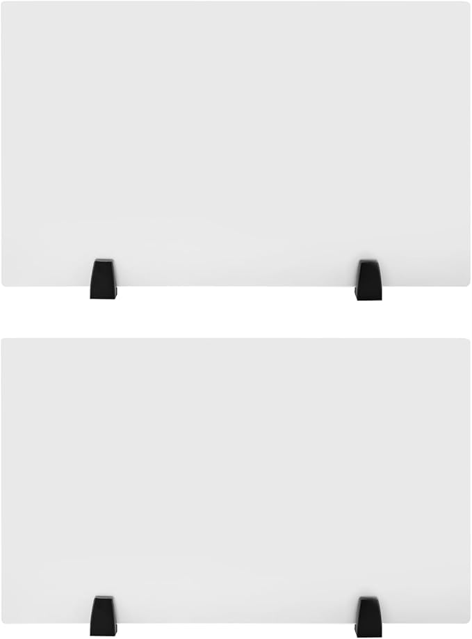 2 Pack Desk Privacy Panels, Clamp-on Acrylic Office Desk Divider, Office Partitions 30" x 18"